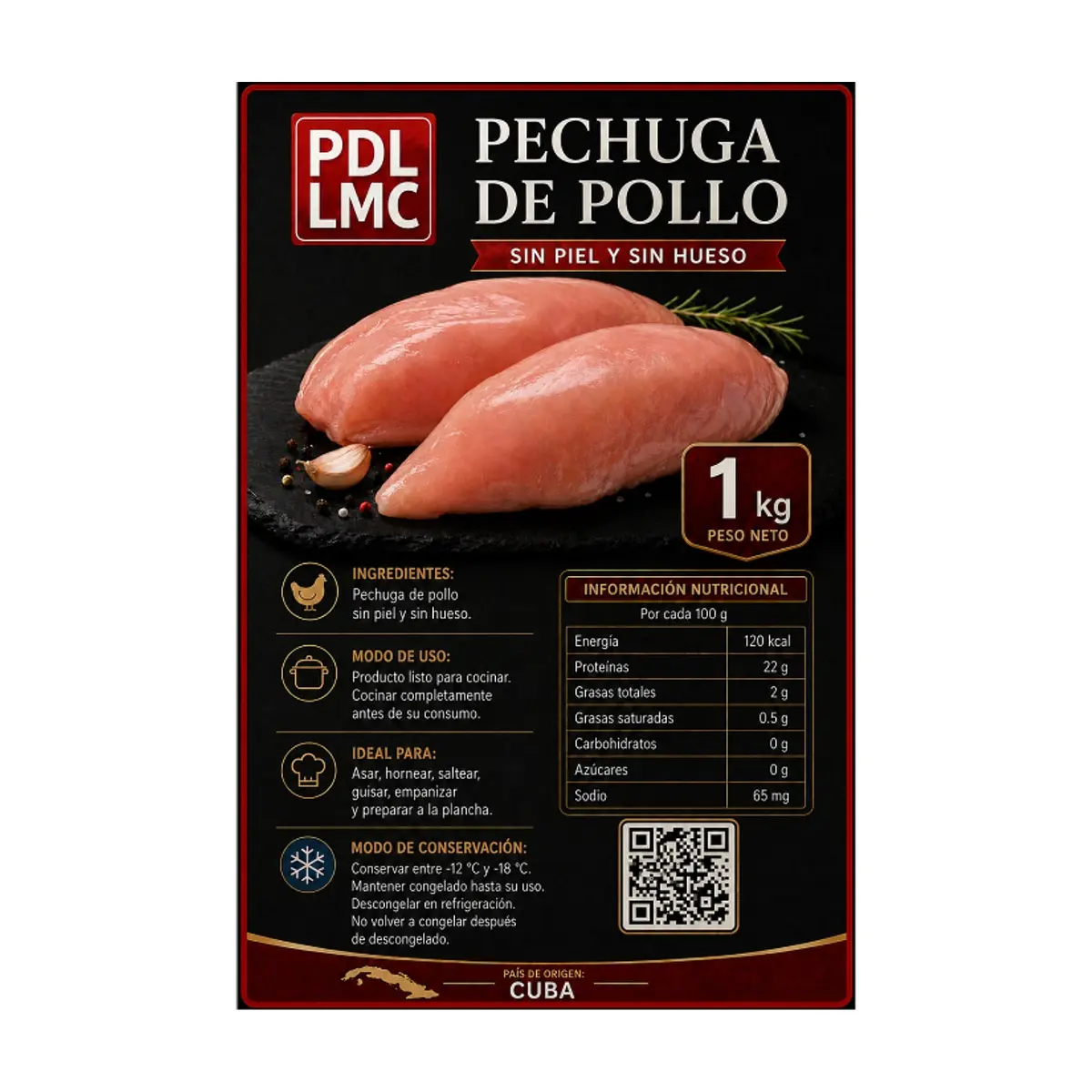 Pechuga de pollo sin piel y sin hueso PDL LMC (1 kg / 2.2 lb) - Miniatura 4
