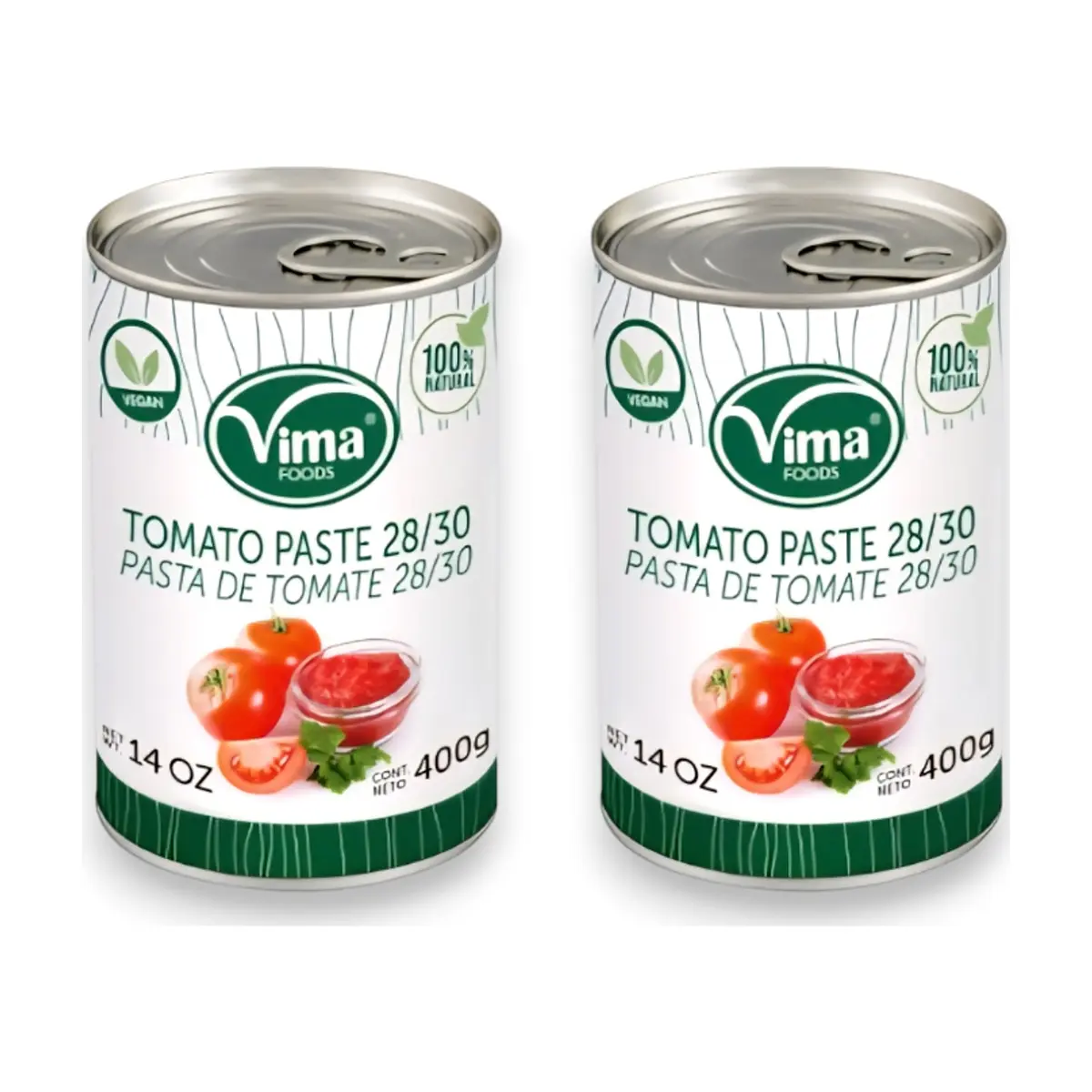 Pasta de tomate Vima Foods (2 x 400 g / 14 oz)
