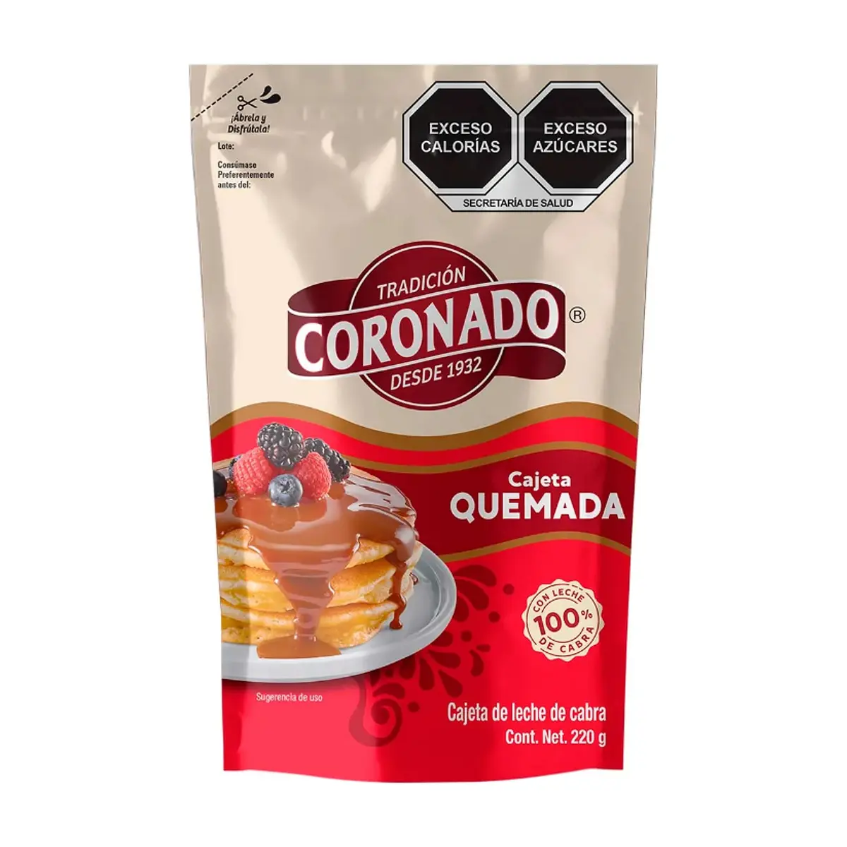 Dulce de leche de cabra cajeta quemada Coronado (220 g / 7.76 oz)