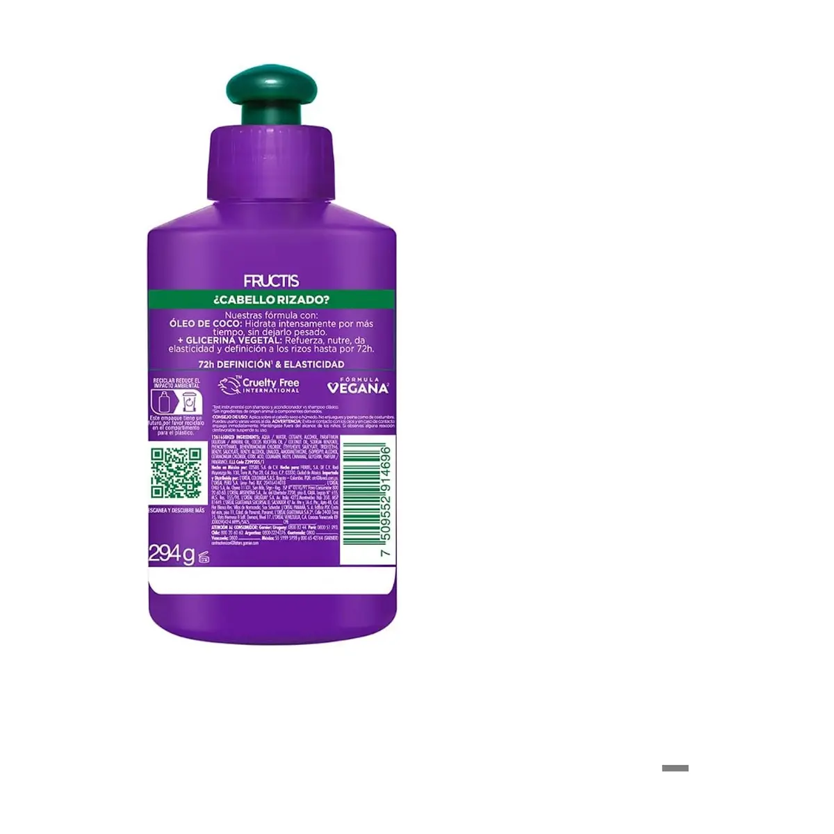 Crema para peinar Rizos Poderosos Garnier Fructis (300 ml) - Thumbnail 2