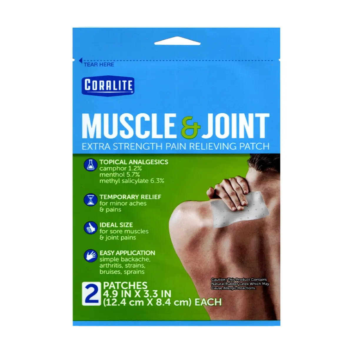 Parche analgésico extrafuerte para músculos y articulaciones Coralite (2 U)