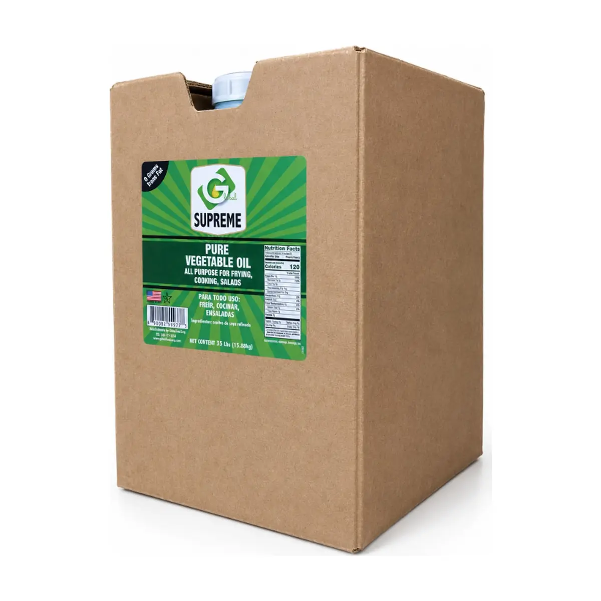 Aceite vegetal puro Global Supreme (15.88 kg / 35 lb)