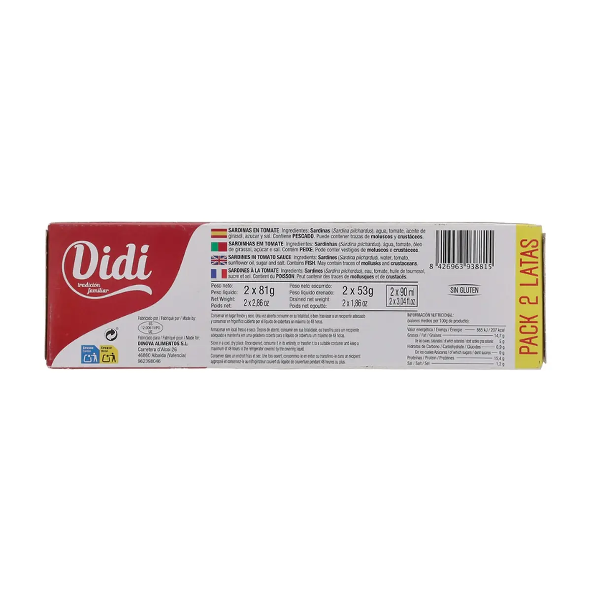 Sardinillas en tomate Didi (180 ml) - Miniatura 2