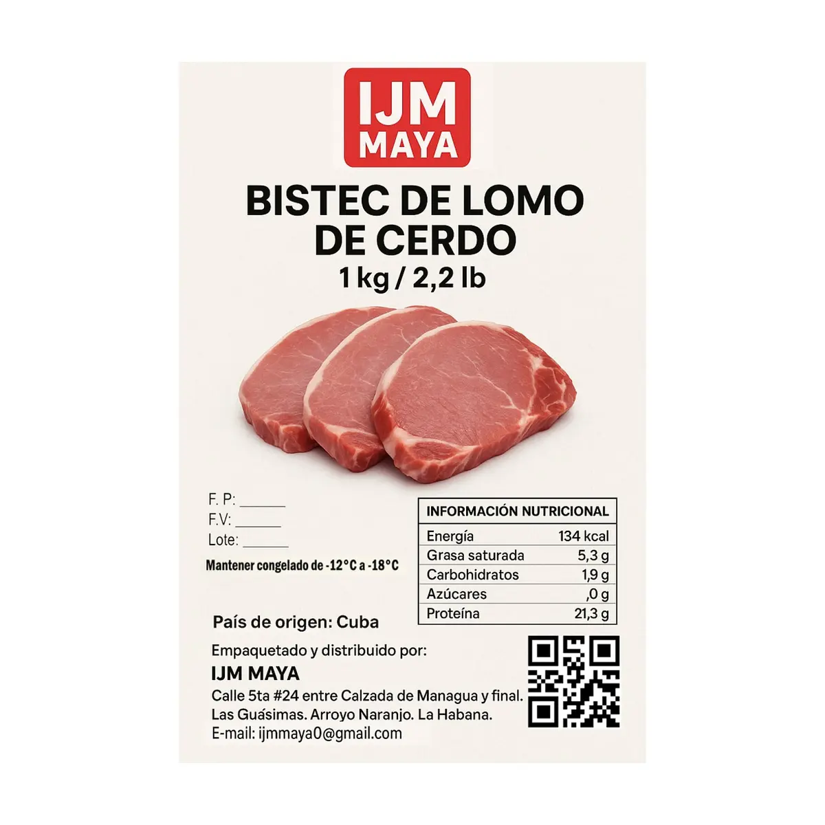 Bistec de lomo de cerdo IJM Maya (1 kg / 2.2 lb) - Thumbnail 2