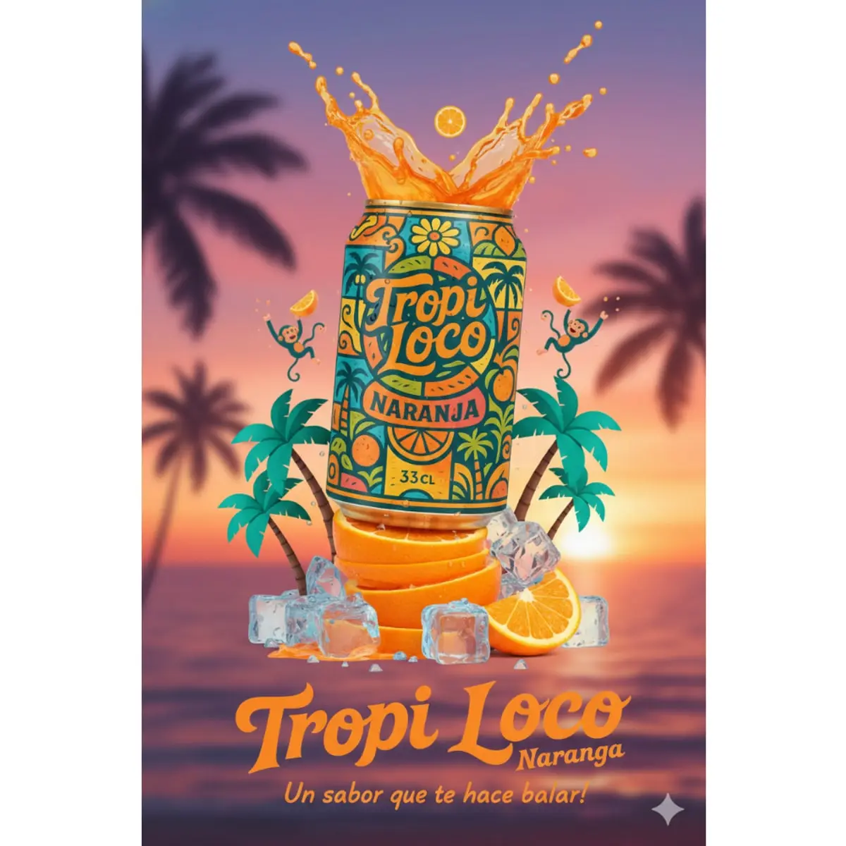 Refresco gaseado de naranja Tropi Loco (330 ml) - Miniatura 4