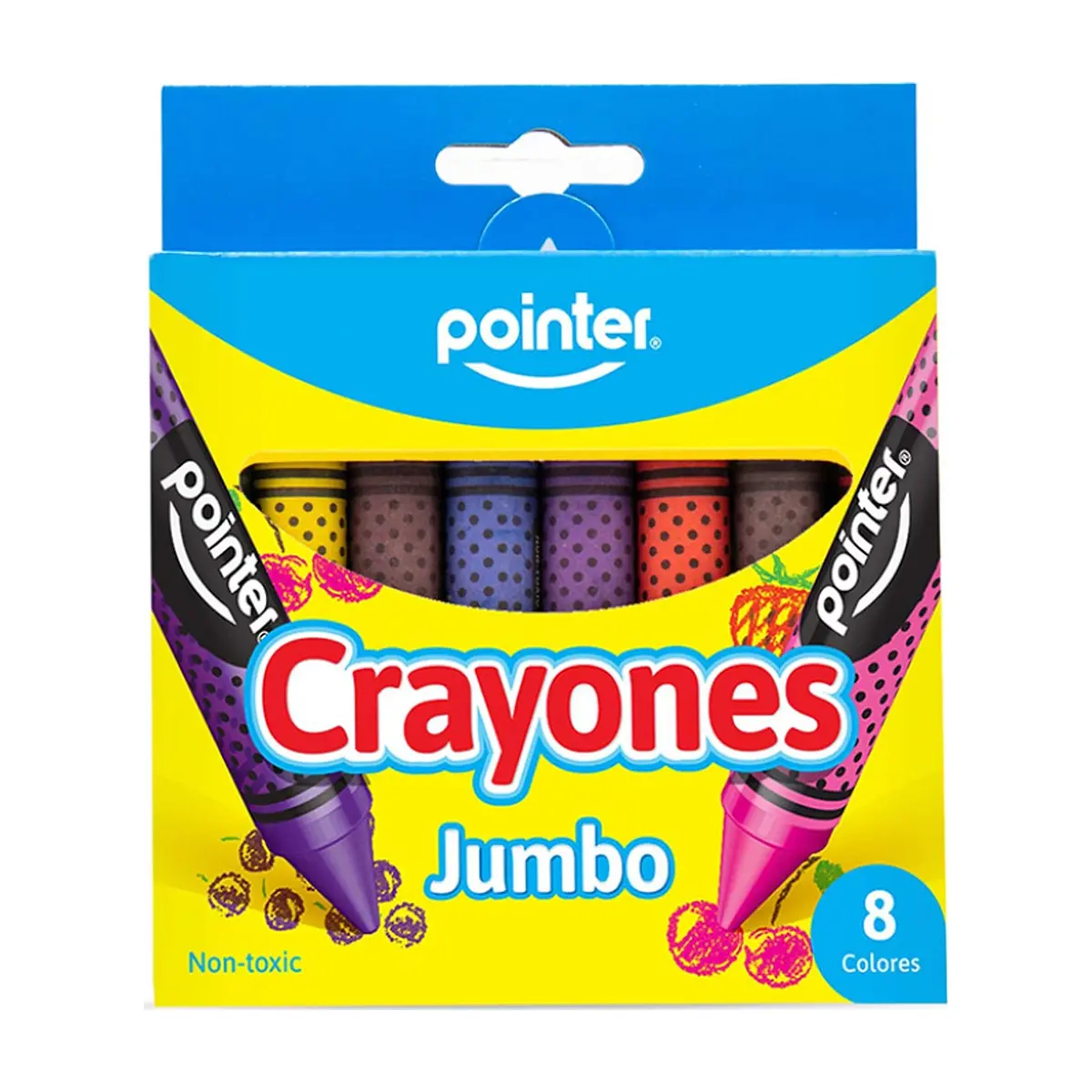 Juego de 8 crayones jumbo Pointer