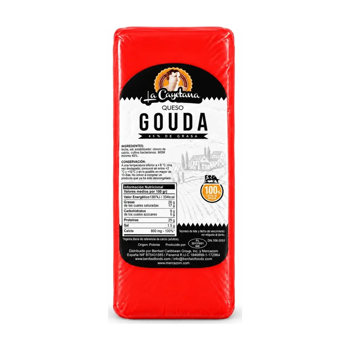 Queso Gouda (3kg aprox.) LA CAYETANA