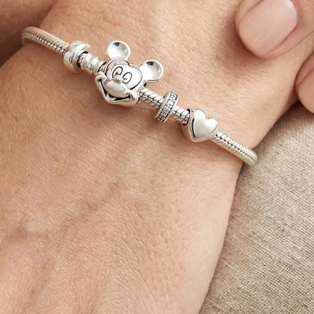 Charm de plata S925 Pandora retrato Mickey de Disney - Miniatura 3