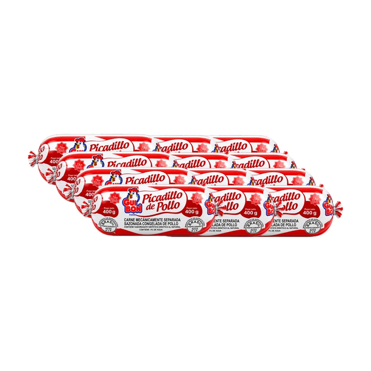 Carne mecánicamente separada sazonada de pollo Gui Bon Foods (12 x 400 g / 14.1 oz) - Miniatura 1