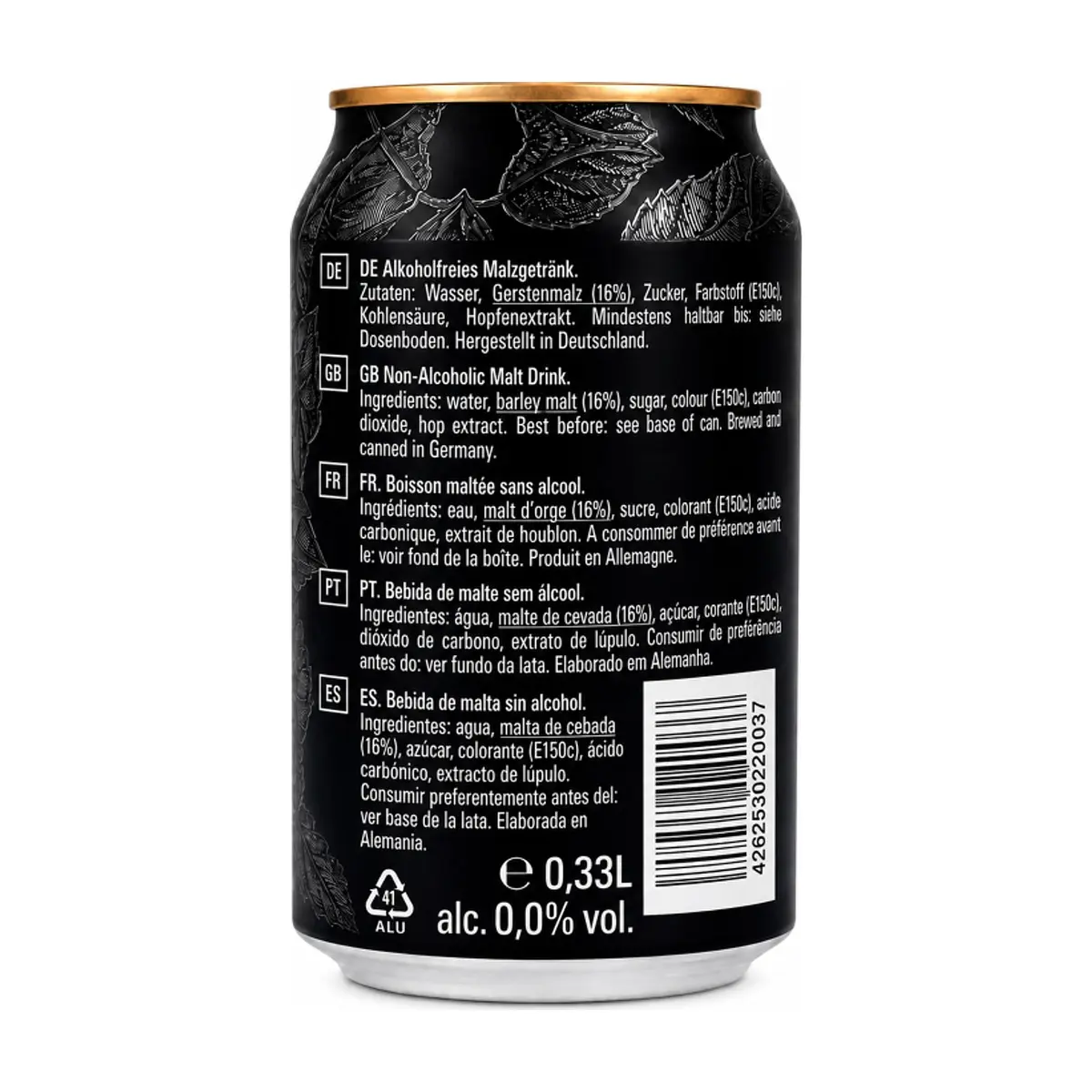 Bebida de malta sin alcohol premium Oberbaum (330 ml) - Miniatura 3