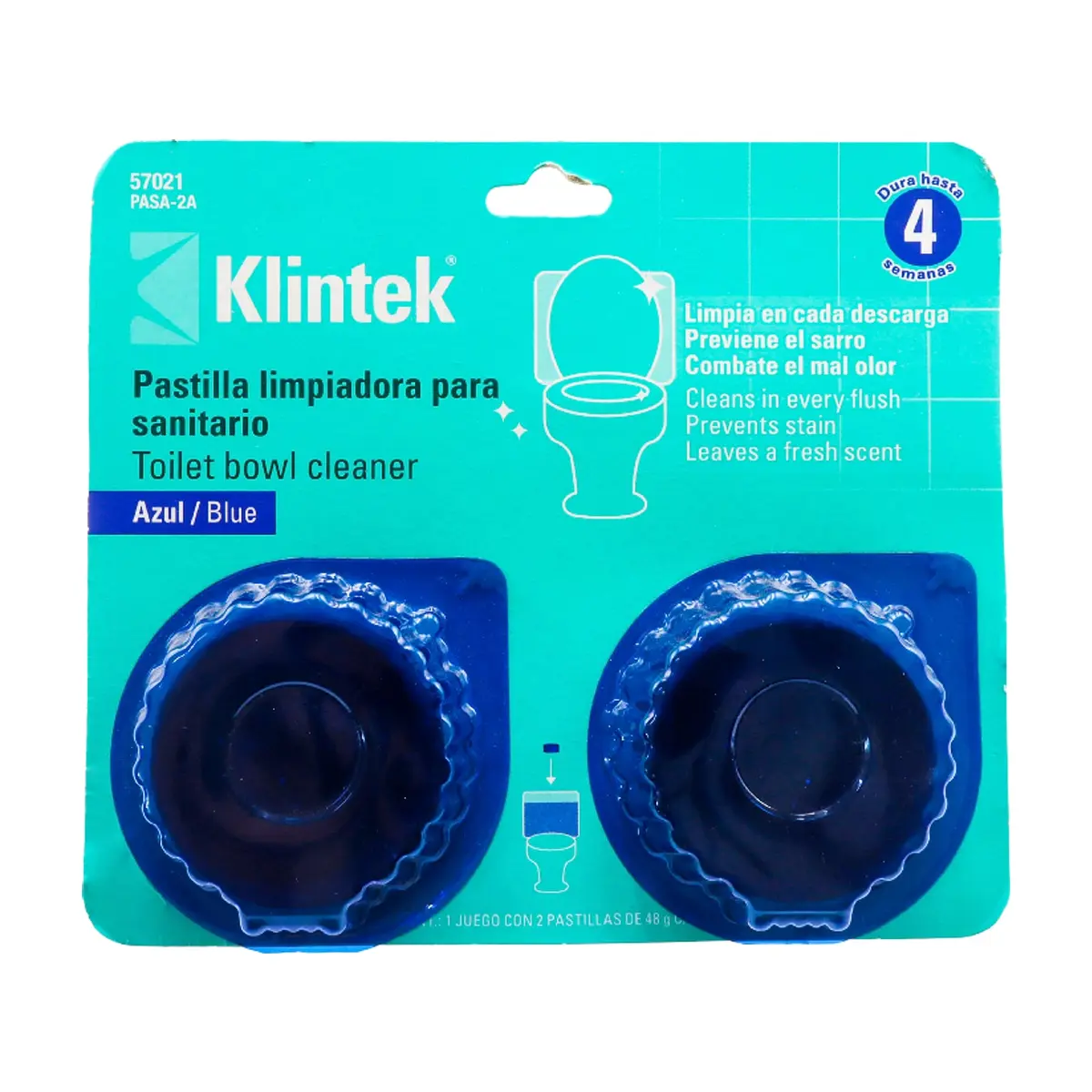 Pastillas limpiadoras para sanitarios Klintek PASA-2A (2 x 48 g / 1.69 oz) - Miniatura 3
