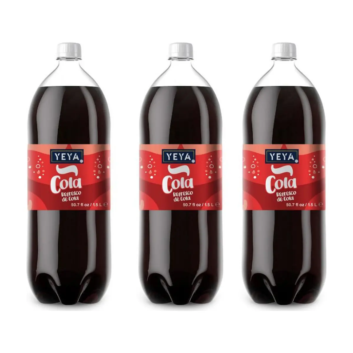 Refresco gaseado de cola YEYA (3 x 1.5 L / 50.7 fl oz)