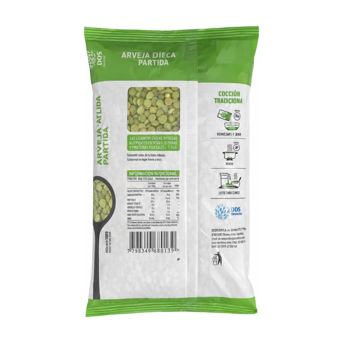 Chícharos verdes partidos DDS Desdelsur (500 g / 1.10 lb) - Thumbnail 7