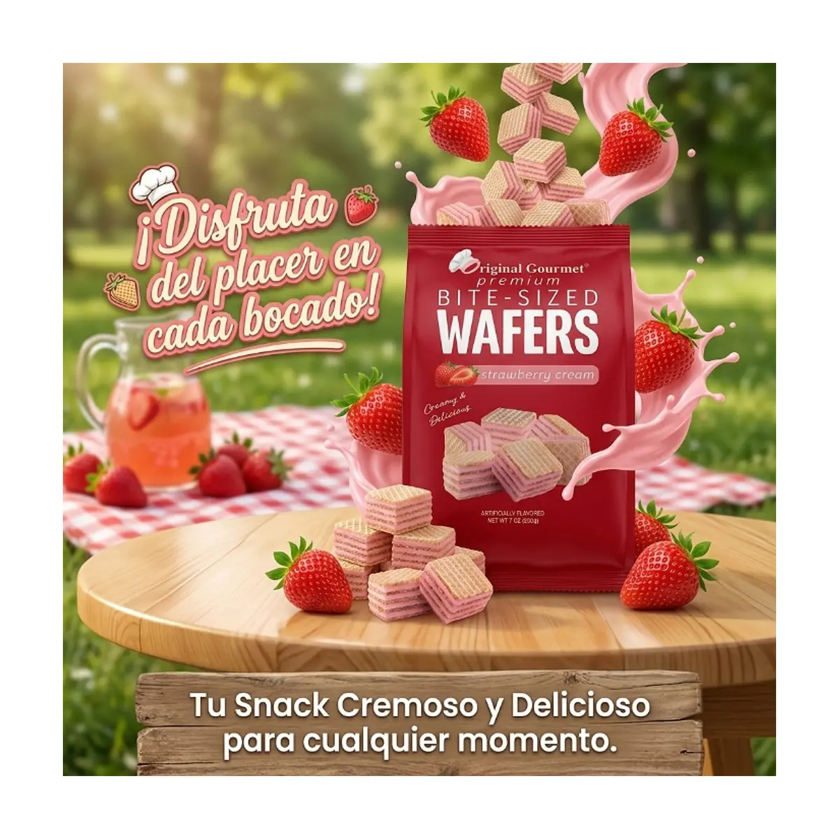 Sorbetos rellenos con crema de fresa Original Gourmet (200 g / 7.05 oz) - Thumbnail 4