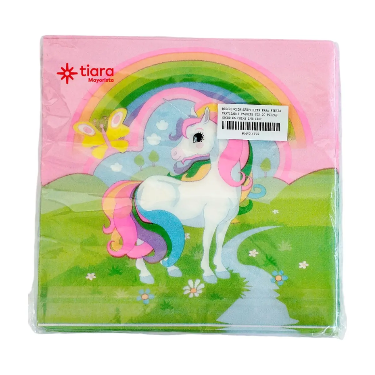 Servilleta para fiesta unicornio Tiara (20 U) - Thumbnail 2