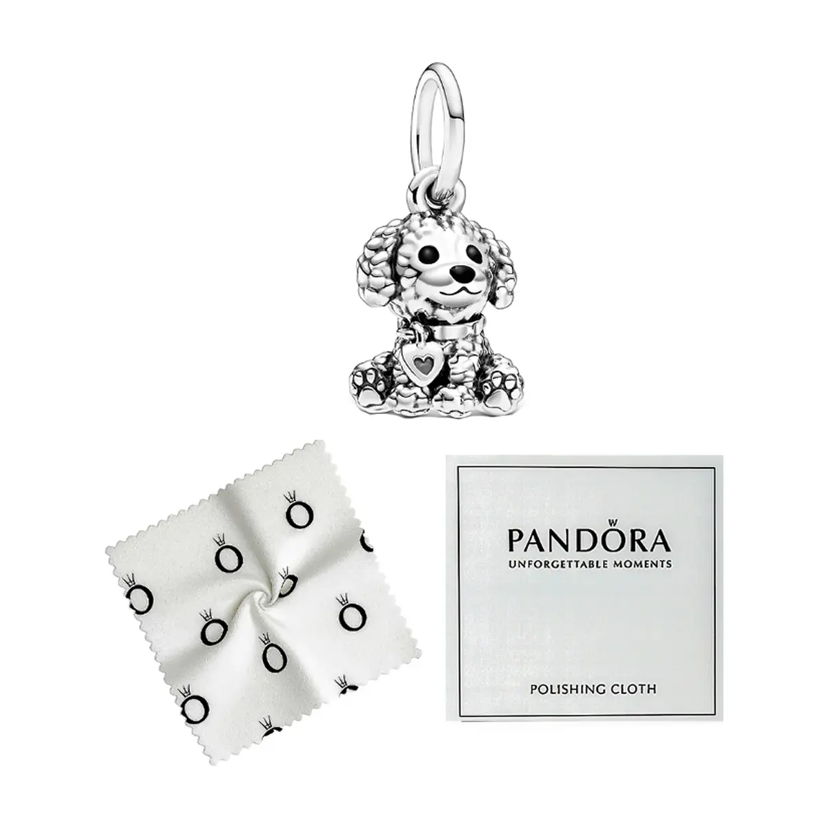 Charm colgante de plata S925 estilo Pandora cachorro de caniche - Thumbnail 2