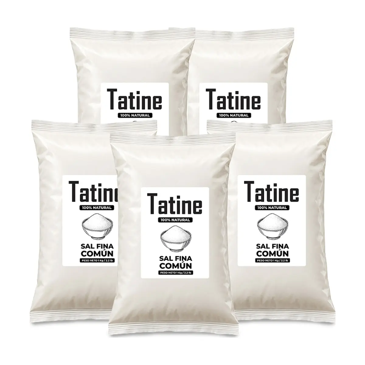Sal fina común Tatine (5 x 1 kg / 2.2 lb)