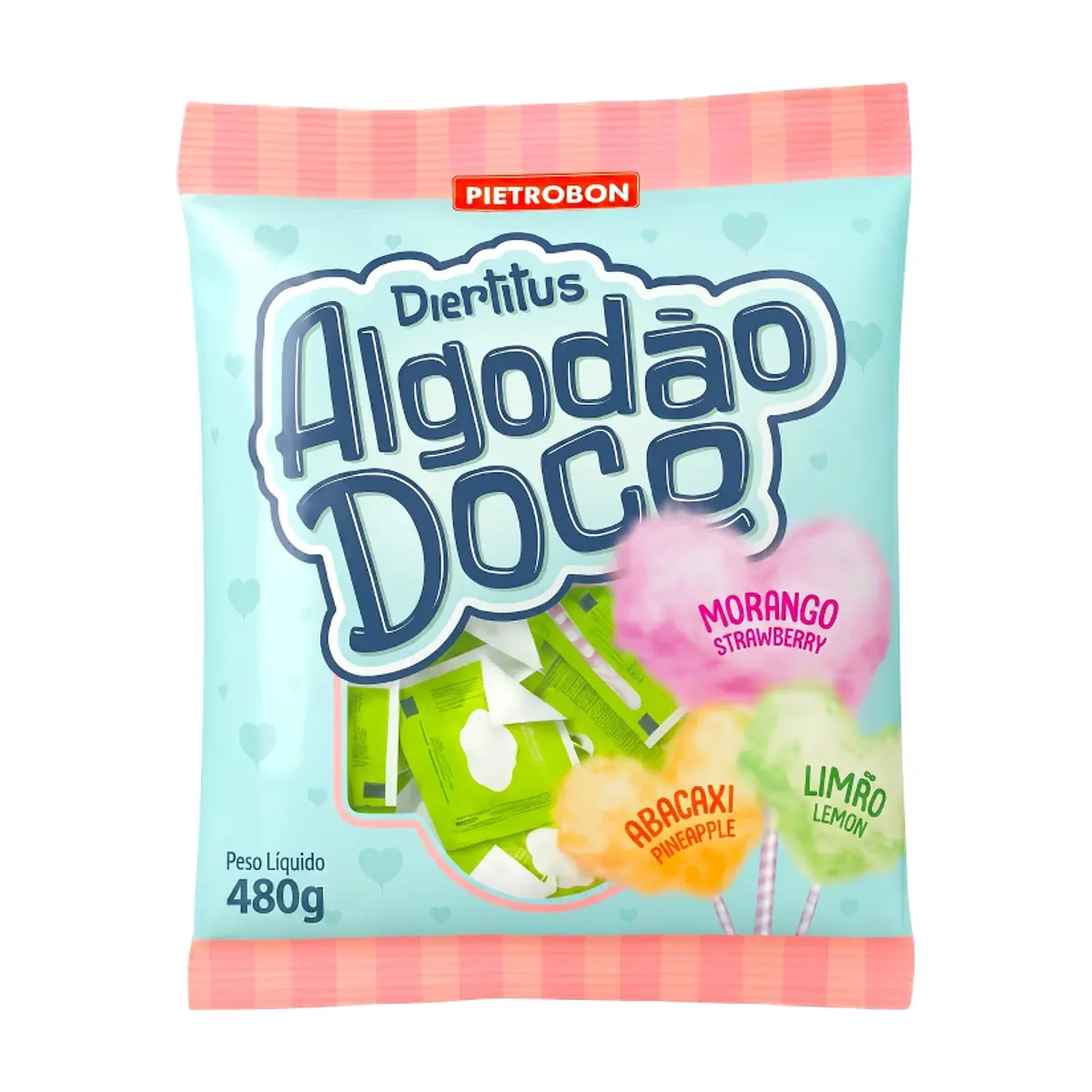 Chupetines de algodón dulce surtidos Pietrobon (480 g / 1.06 lb)