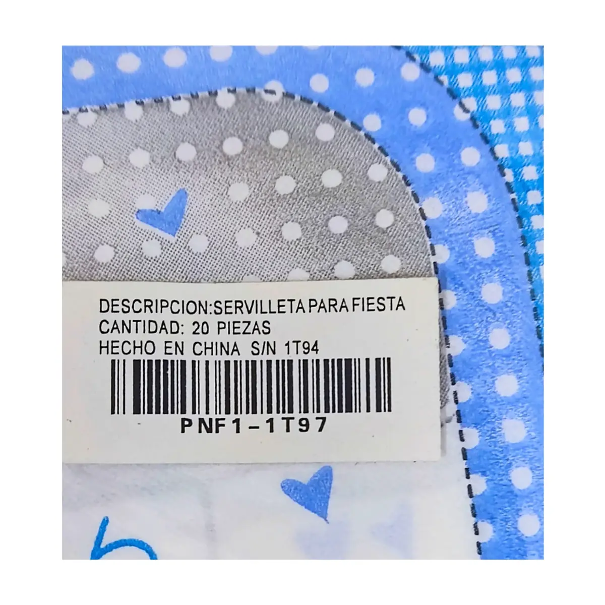 Servilletas azules Baby Shower (20 U) - Thumbnail 2