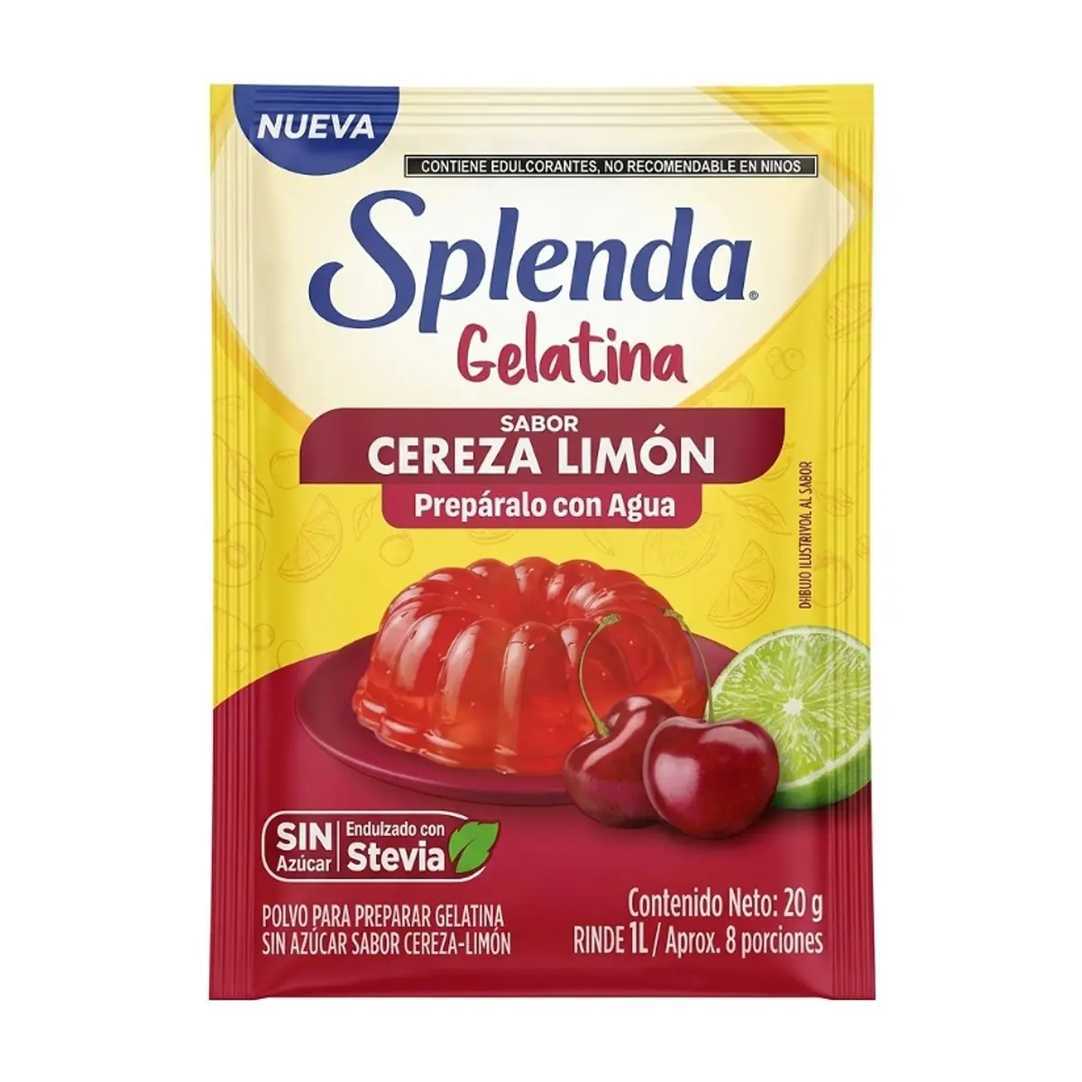 Polvo para preparar gelatina sabor a cereza-limón Splenda (20 g / 0.7 oz) - Miniatura 1