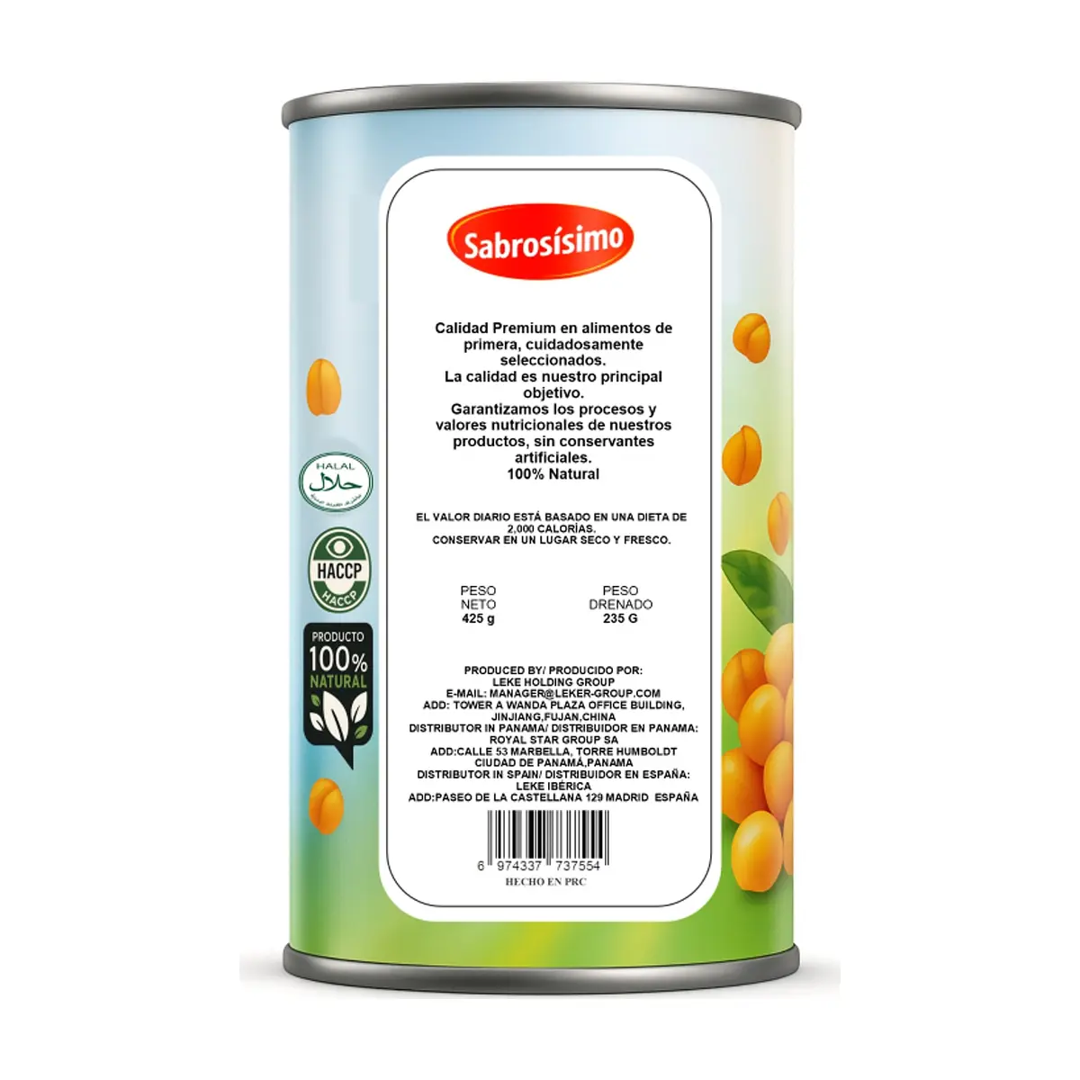 Garbanzos en salmuera Sabrosísimo (425 g / 15 oz) - Miniatura 3