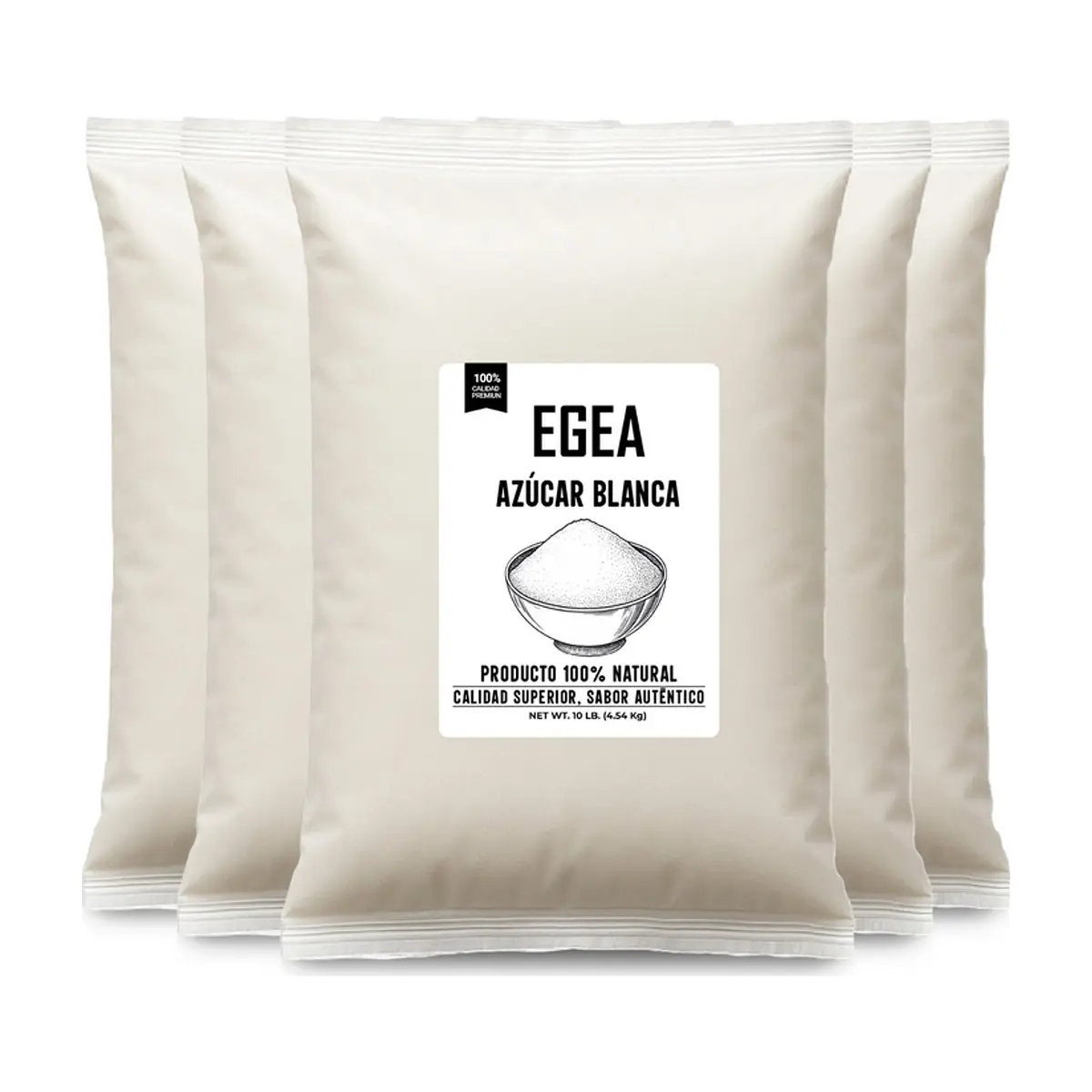Azúcar blanca EGEA (5 x 4.54 kg / 10 lb)