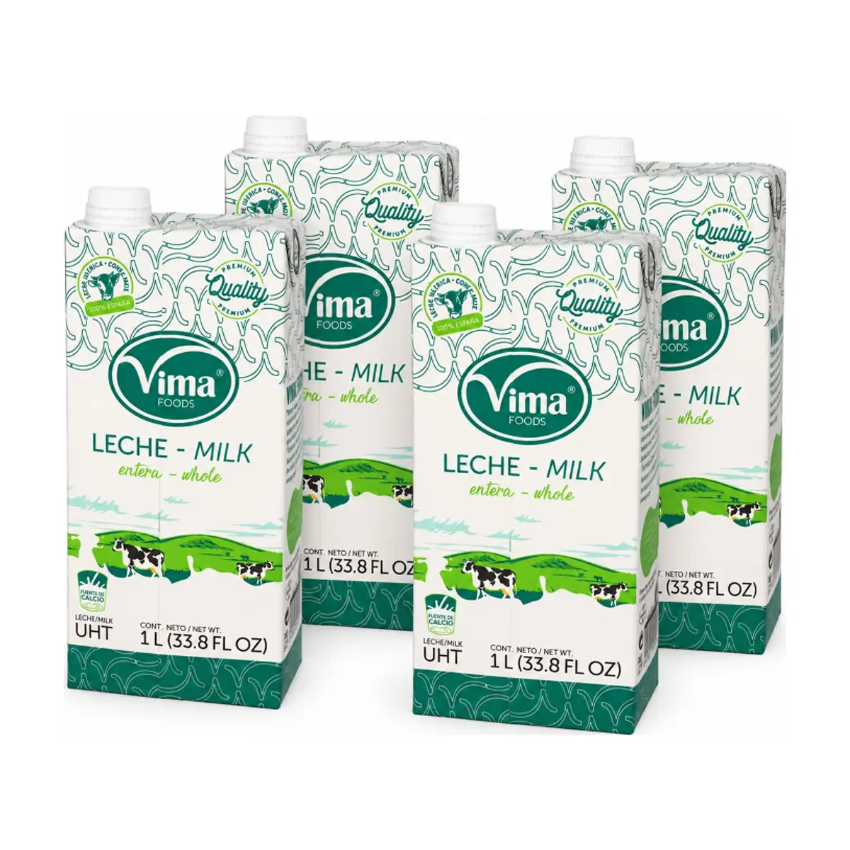 Leche entera Vima Foods (4 x 1 L) - Imagen 1