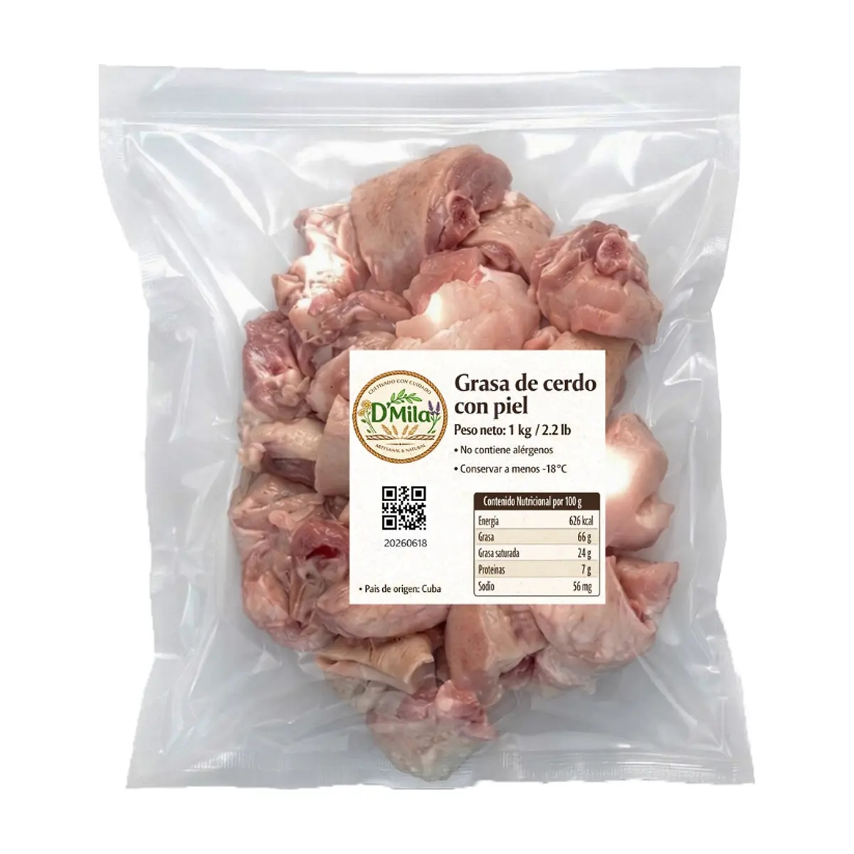 Grasa de cerdo con piel D'Mila (1 kg / 2.2 lb) - Thumbnail 3