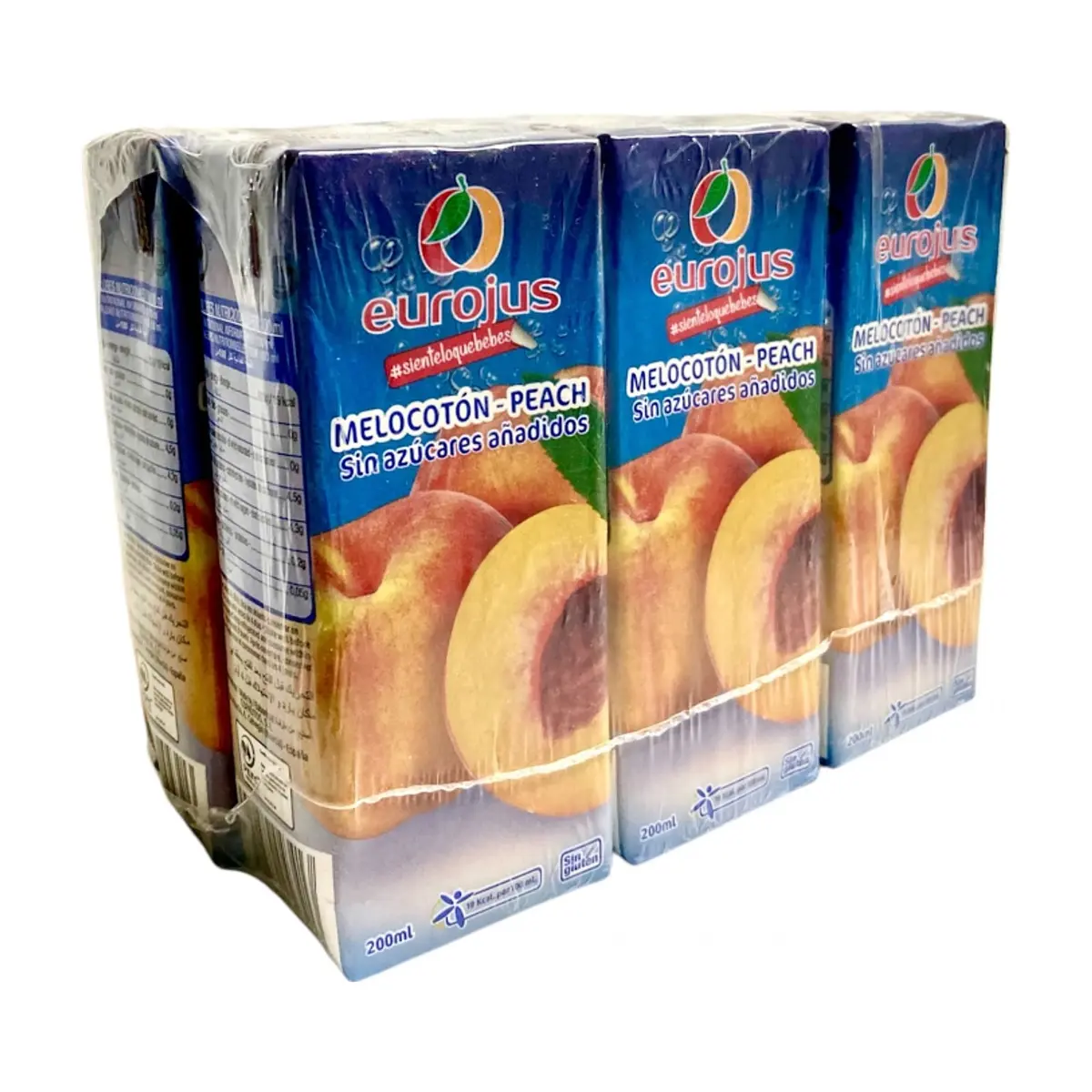 Jugo de melocotón Eurojus (6 x 200 ml)