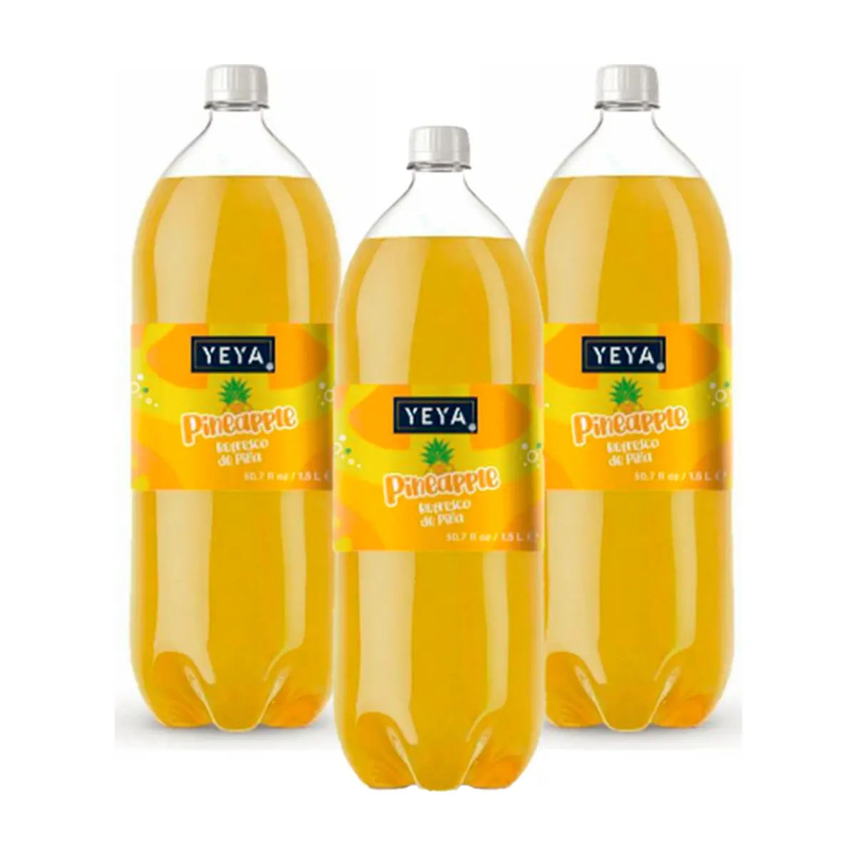Refresco gaseado de piña YEYA ( 3 x 1.5 L / 50.7 fl oz)