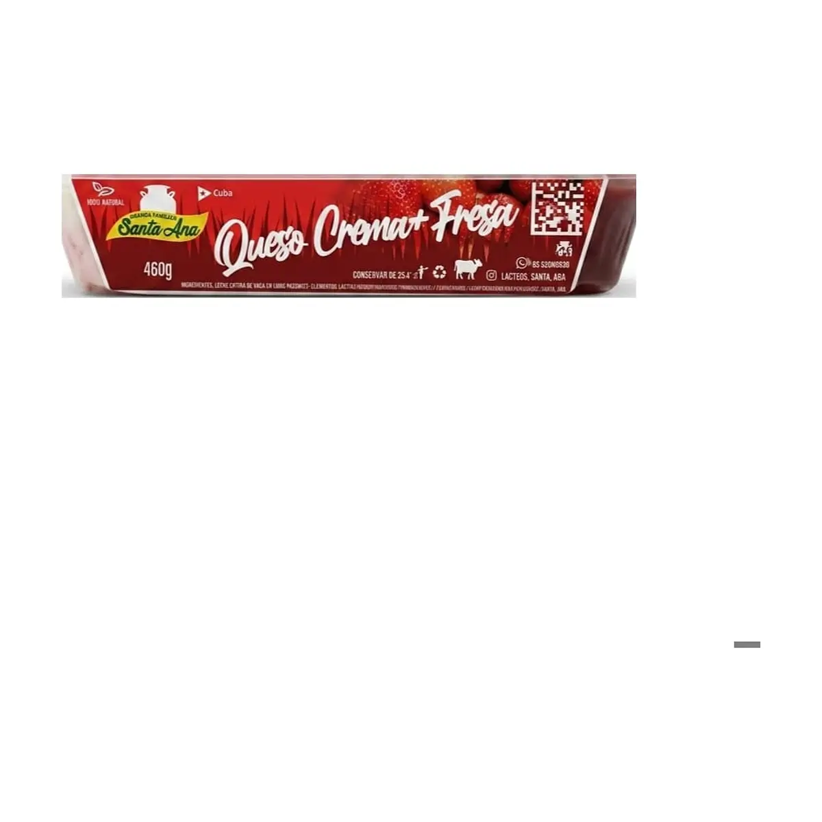 Queso crema con pulpa de fresa Santa Ana (460 g / 1.01 lb) - Thumbnail 3