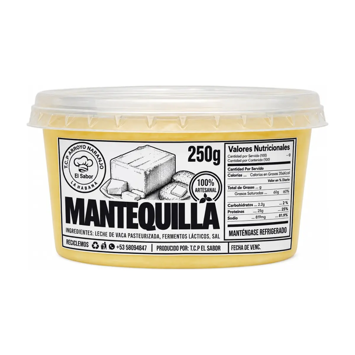 Mantequilla con sal El Sabor (250 g / 8.82 oz)
