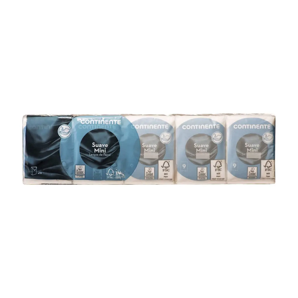 Pañuelos de bolsillo mini de 3 capas Continente (15 U)