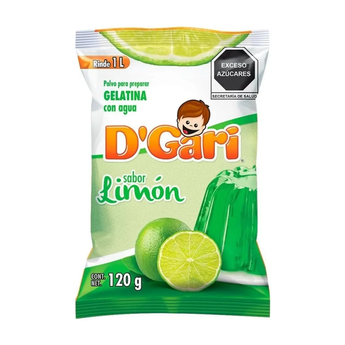 Gelatina de sabor limón D'Gari (120 g / 4.23 oz)