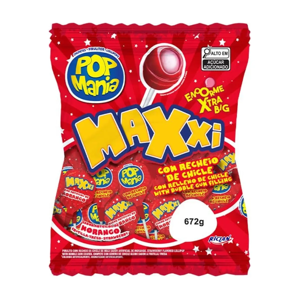 Chupete Sabor Frutilla/Fresa (24u x 28g) RICLAN
