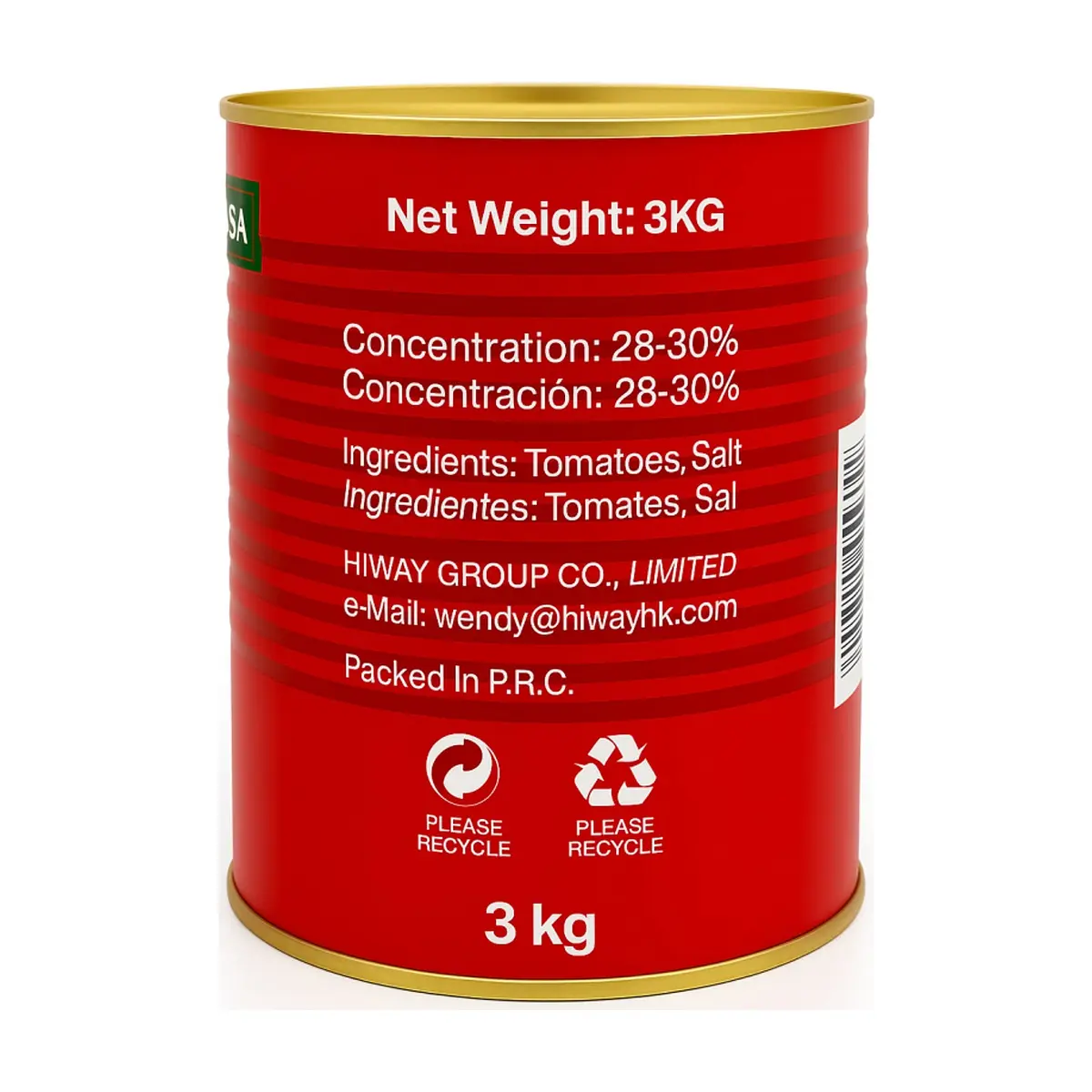 Pasta de tomate Mansana Roja (3 kg / 6.6 lb) - Miniatura 2