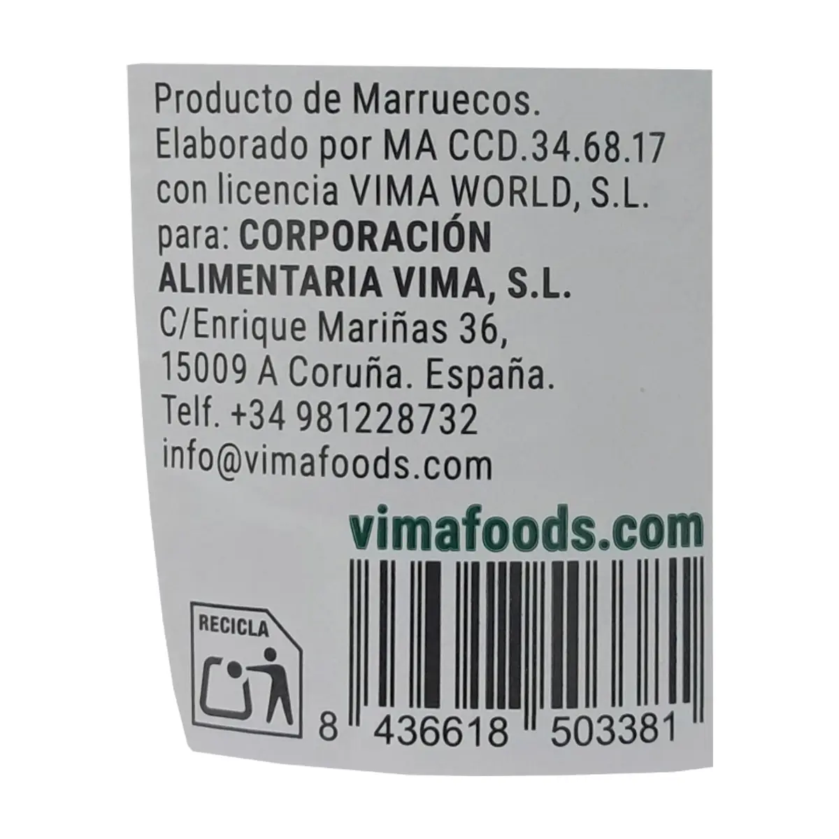 Crema de cacao con avellanas Vima Foods (210 g / 7.41 oz) - Thumbnail 3