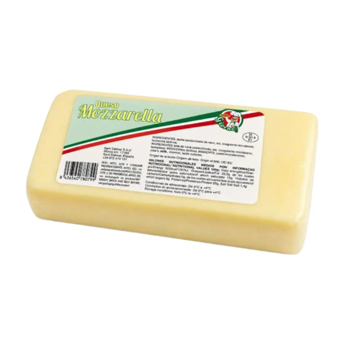 Queso Mozzarella Giorno (2.38 kg / 5.25 lb) - Miniatura 1