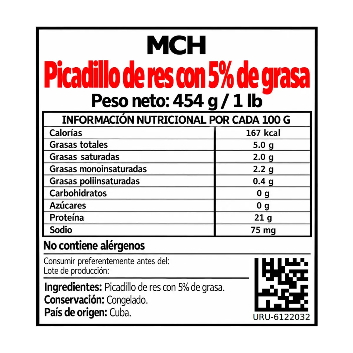 Picadillo de res con 5% de grasa MCH (454 g / 1 lb) - Miniatura 3