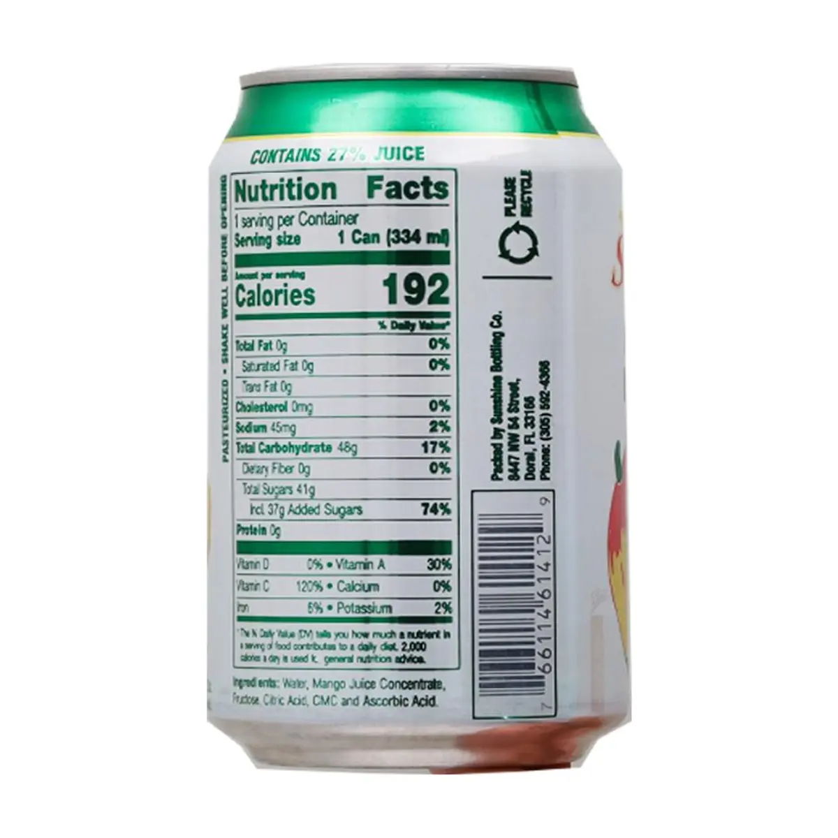 Néctar de mango Sunchy (24 x 334 ml / 11.3 fl oz) - Miniatura 3