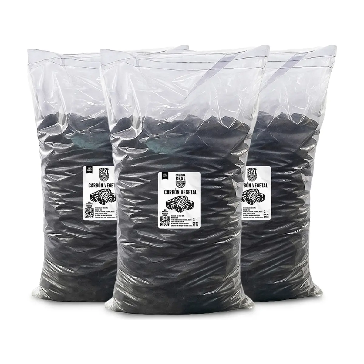 Carbón vegetal Cosecha Real (3 x 10 kg / 22 lb)