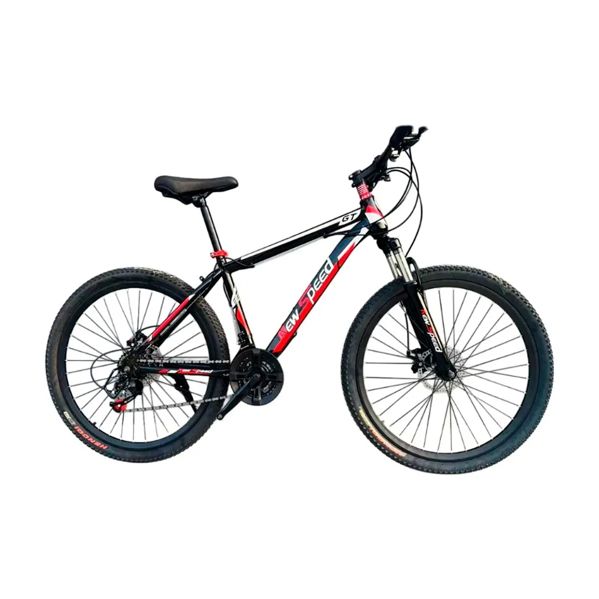 Bicicleta deportiva color negro y rojo New Speed MTB-03