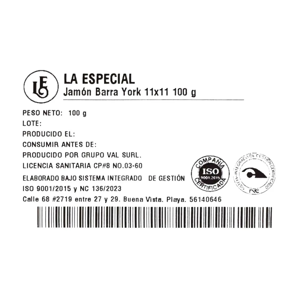 Jamón Barra York La Especial (100 g / 3.5 oz) - Thumbnail 2