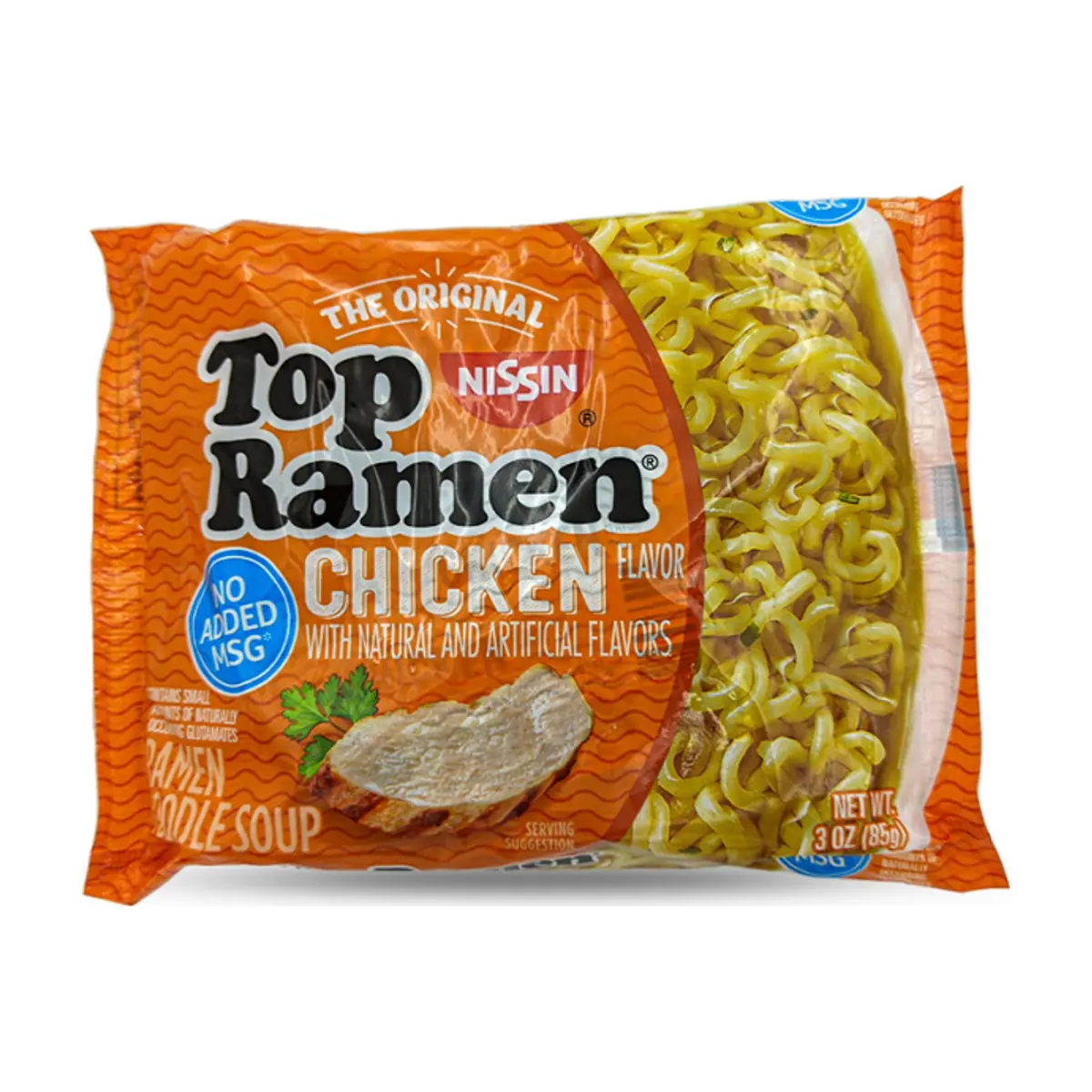 Sopa de fideos con sabor a pollo Top Ramen (85 g / 3 oz)