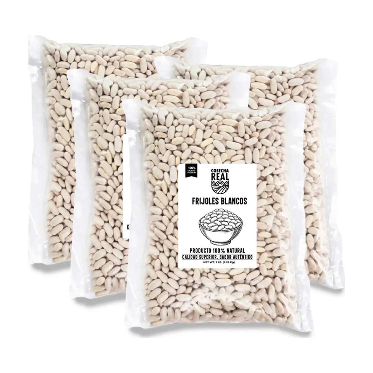Frijoles blancos Cosecha Real (4 x 2.26 kg / 5 lb) - Miniatura 1