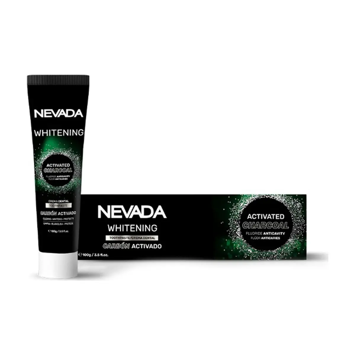Pasta dental blanqueadora con carbón activado Nevada (100 g / 2.60 oz)