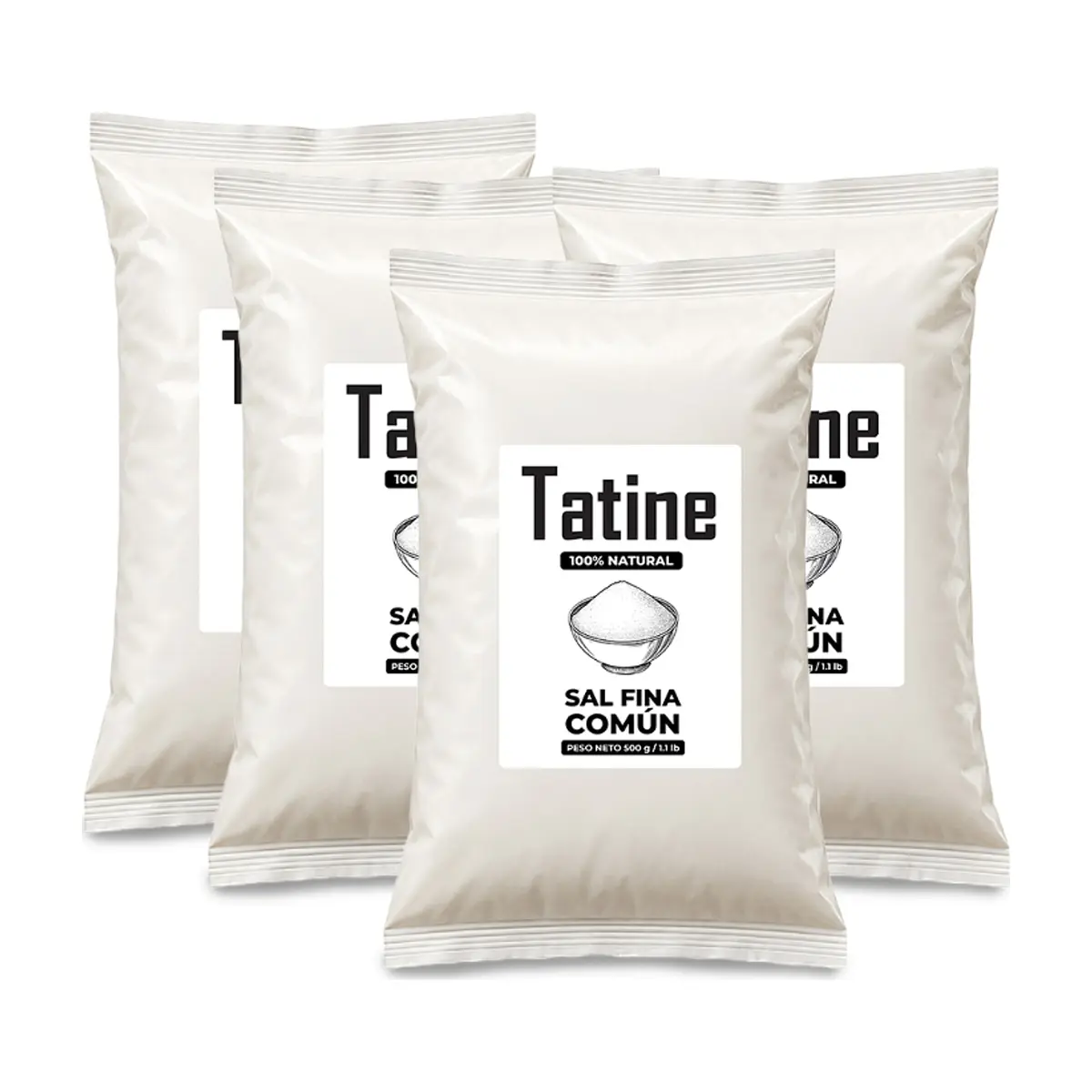 Sal fina común Tatine (4 x 500 g / 1.1 lb)