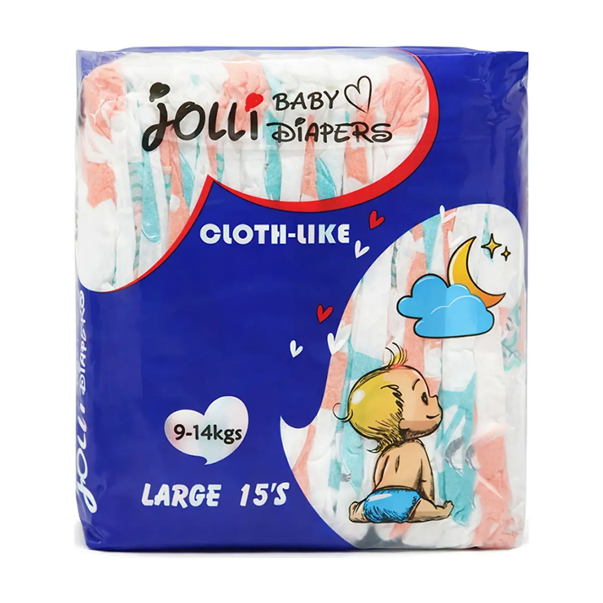Pañales desechables para bebé talla L Jolli (15 U)