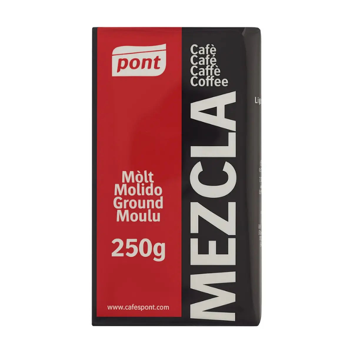 Café molido de tueste natural y torrefacto Pont (250 g / 8.81 oz)