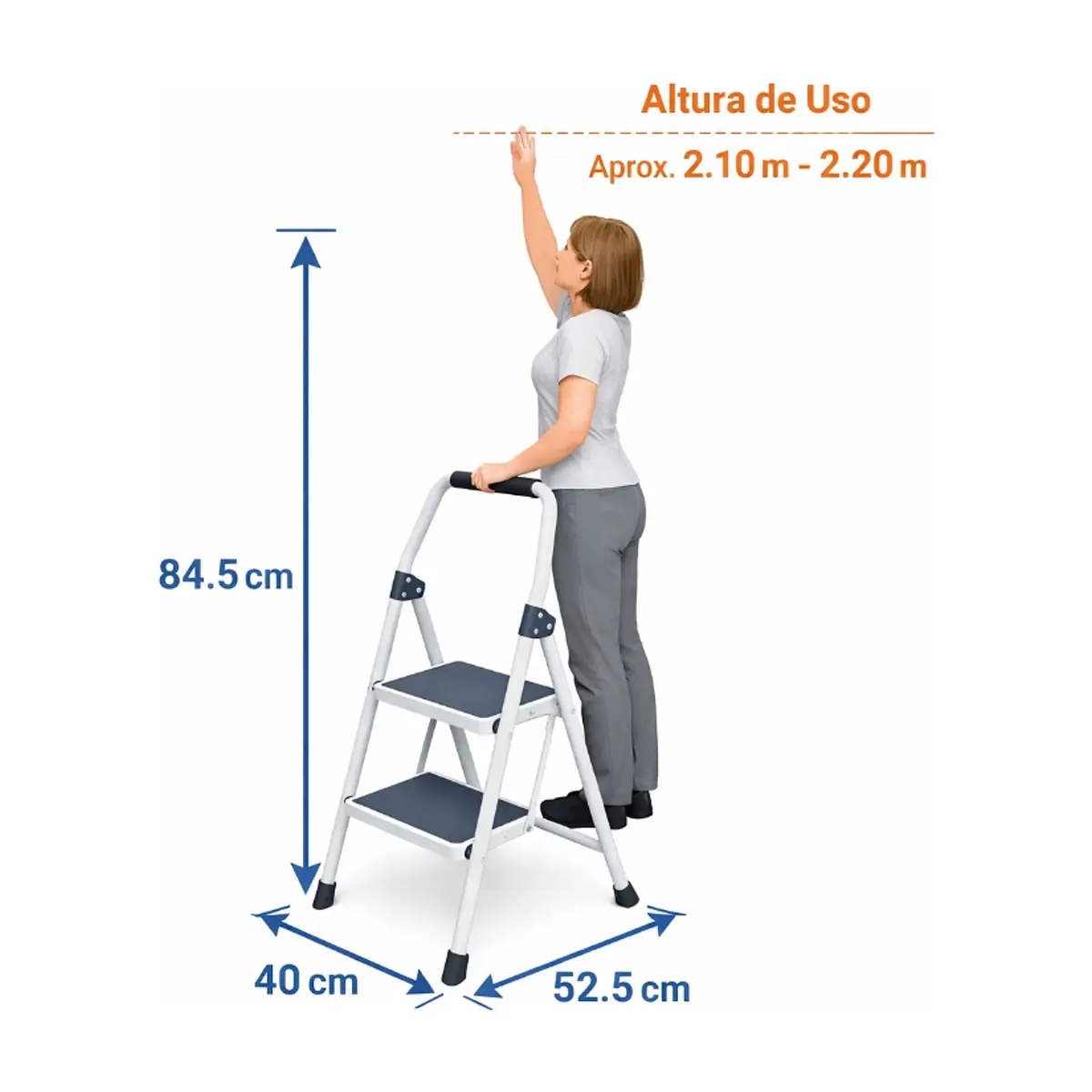 Escalera plegable de 2 escalones MAX TOOLS - Thumbnail 3